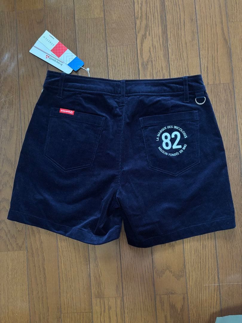 ネイビー コーデュロイ ショートパンツ