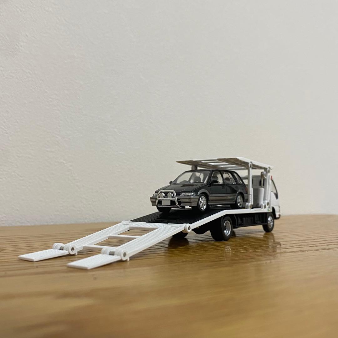 【本日限定】トミカ TLV エルフ 花見台 2台積み 積載車 シビックシャトル