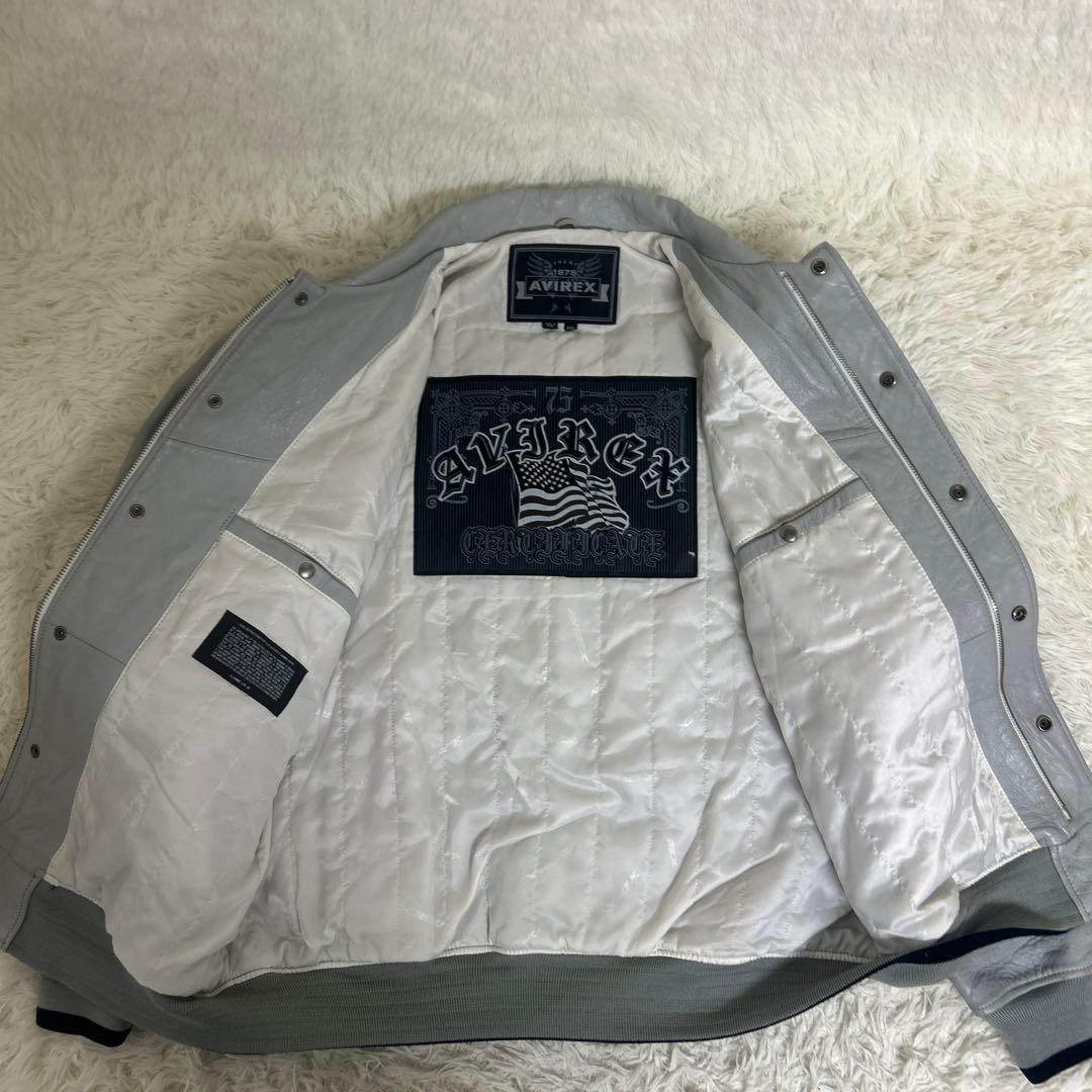 2XLサイズ AVIREX 75Anniversary オールレザースタジャン