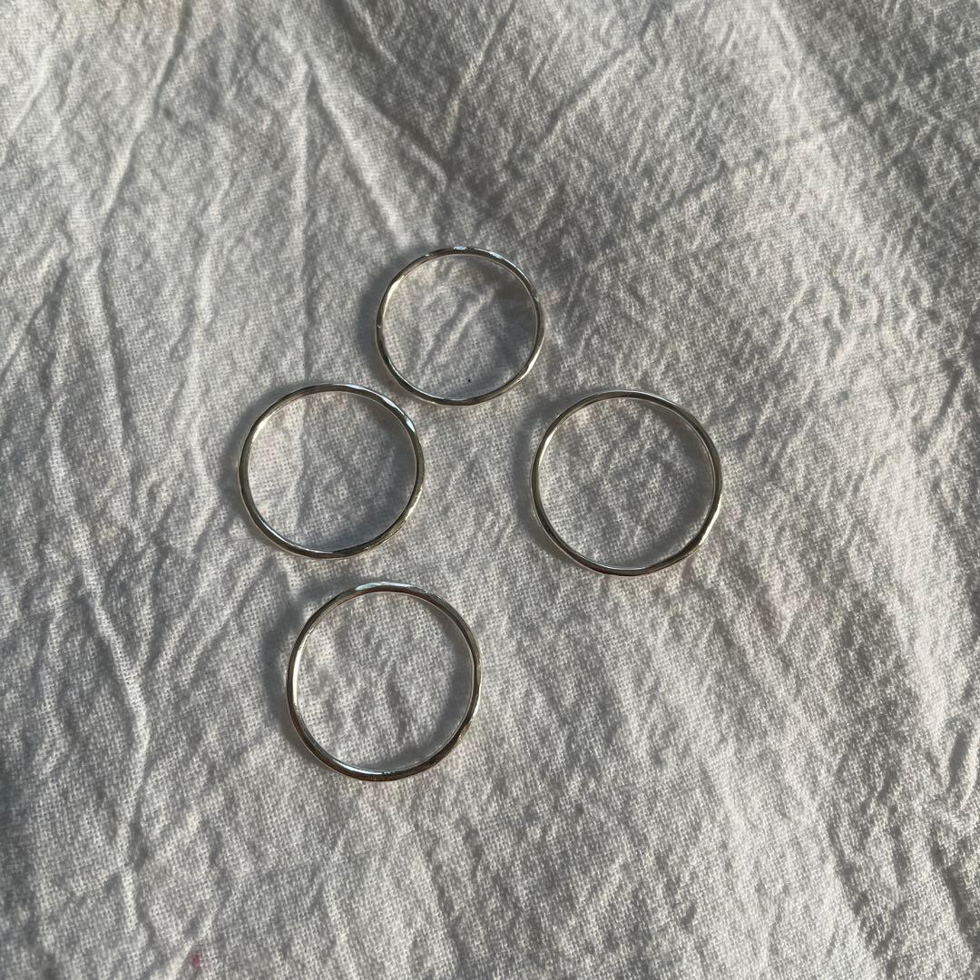 【訳あり】TODAYFUL Thin Ring 5 Set シルバー4本のみ