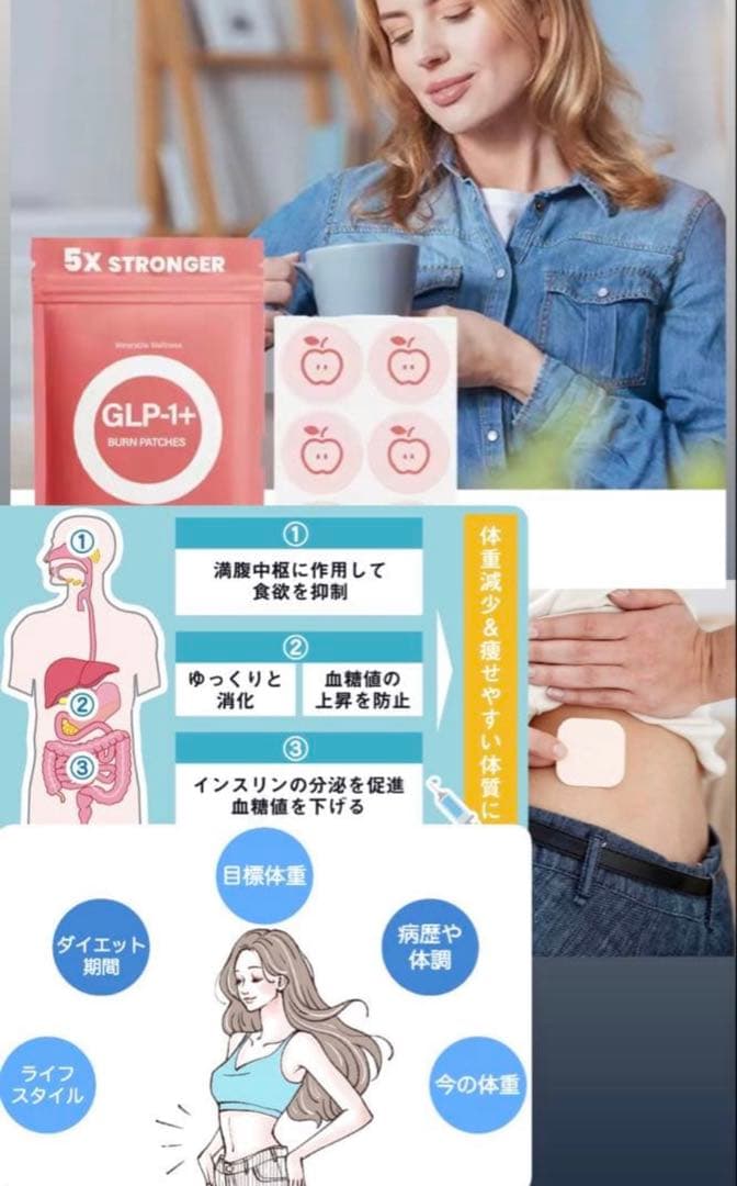 mirn　脂燃パッチ(ダイエットパッチ)、高純度リジュラン