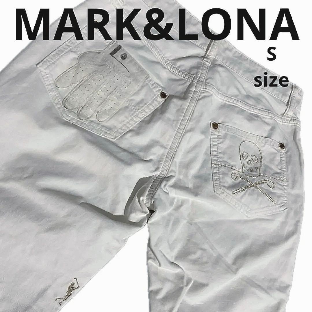 MARK&LONA マーク&ロナ　長ズボン　ゴルフパンツ　白　レディース　S