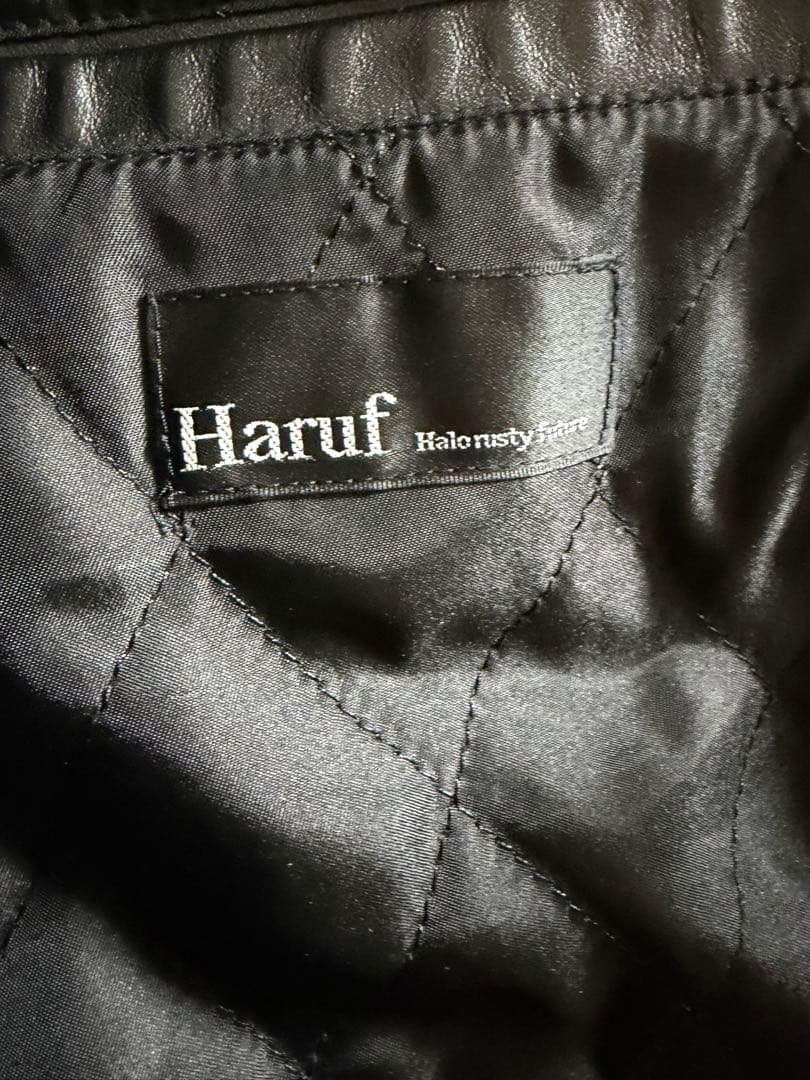 Haruf 馬革 本革 シングルライダースジャケット 黒 5L