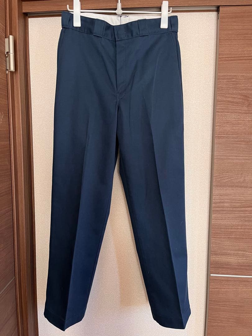80s USA チビタグ Dickies 874 W32 Navy ワークパンツ