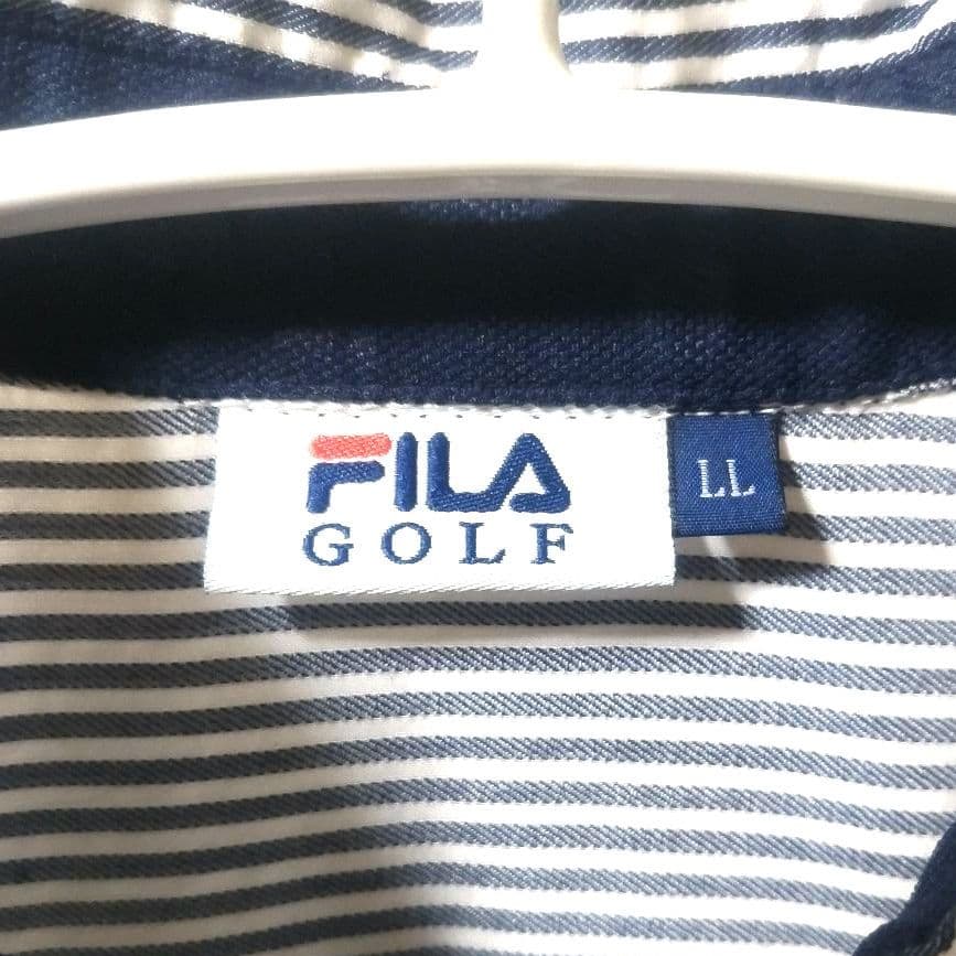 FILA GOLF フィラゴルフ　ウェア　シャツワンピース　ストライプロゴ LL