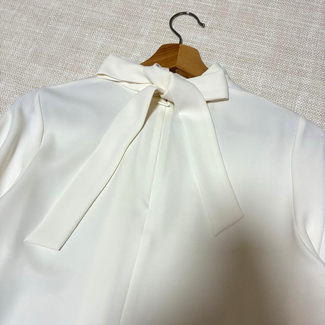 SOEJU ソージュ サテン バック リボン ロングスリーブ ブラウス Mサイズ
