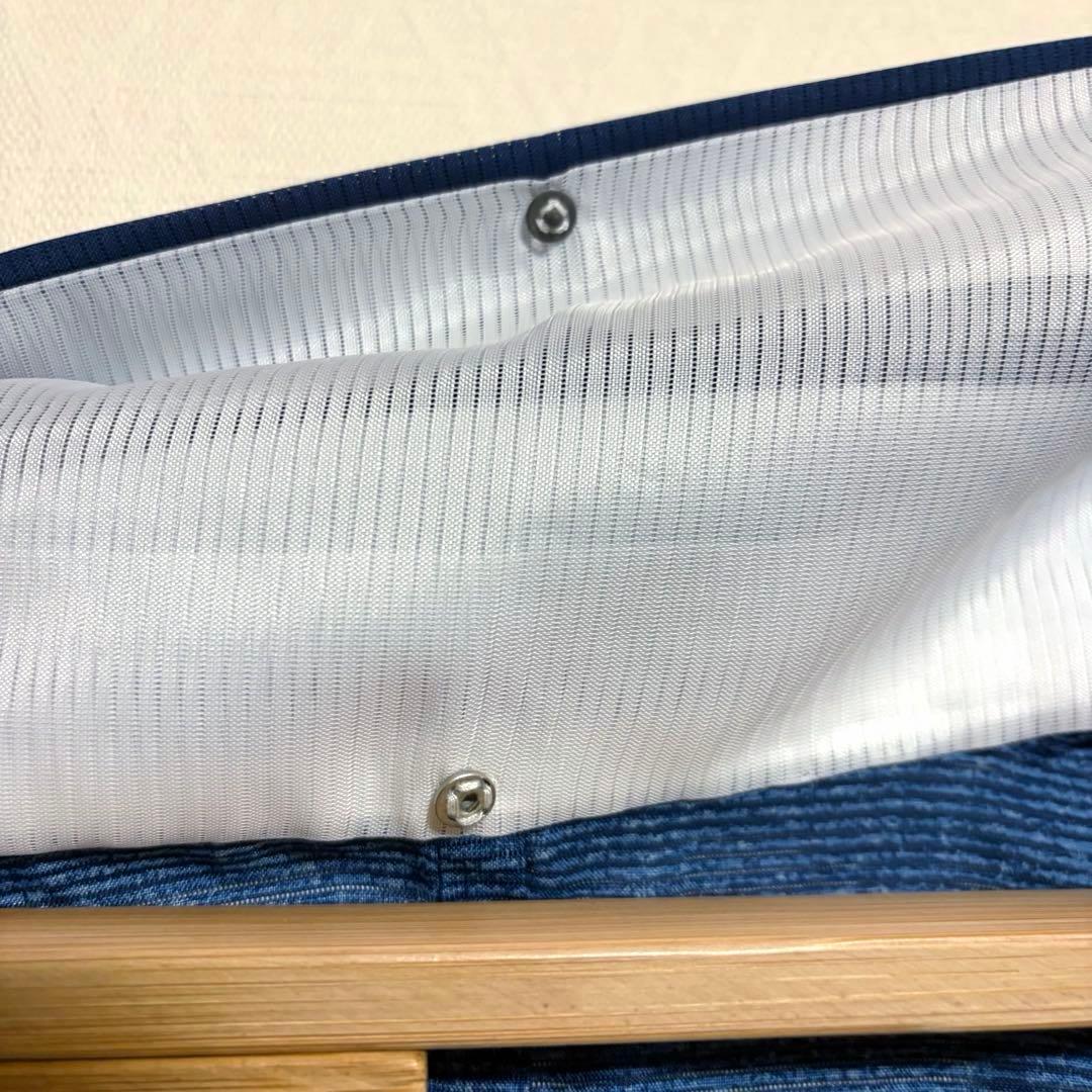 【舞台衣装】 。ポリ絽 墨流し風の模様 銀彩 着物 単衣 広衿 身丈約161cm