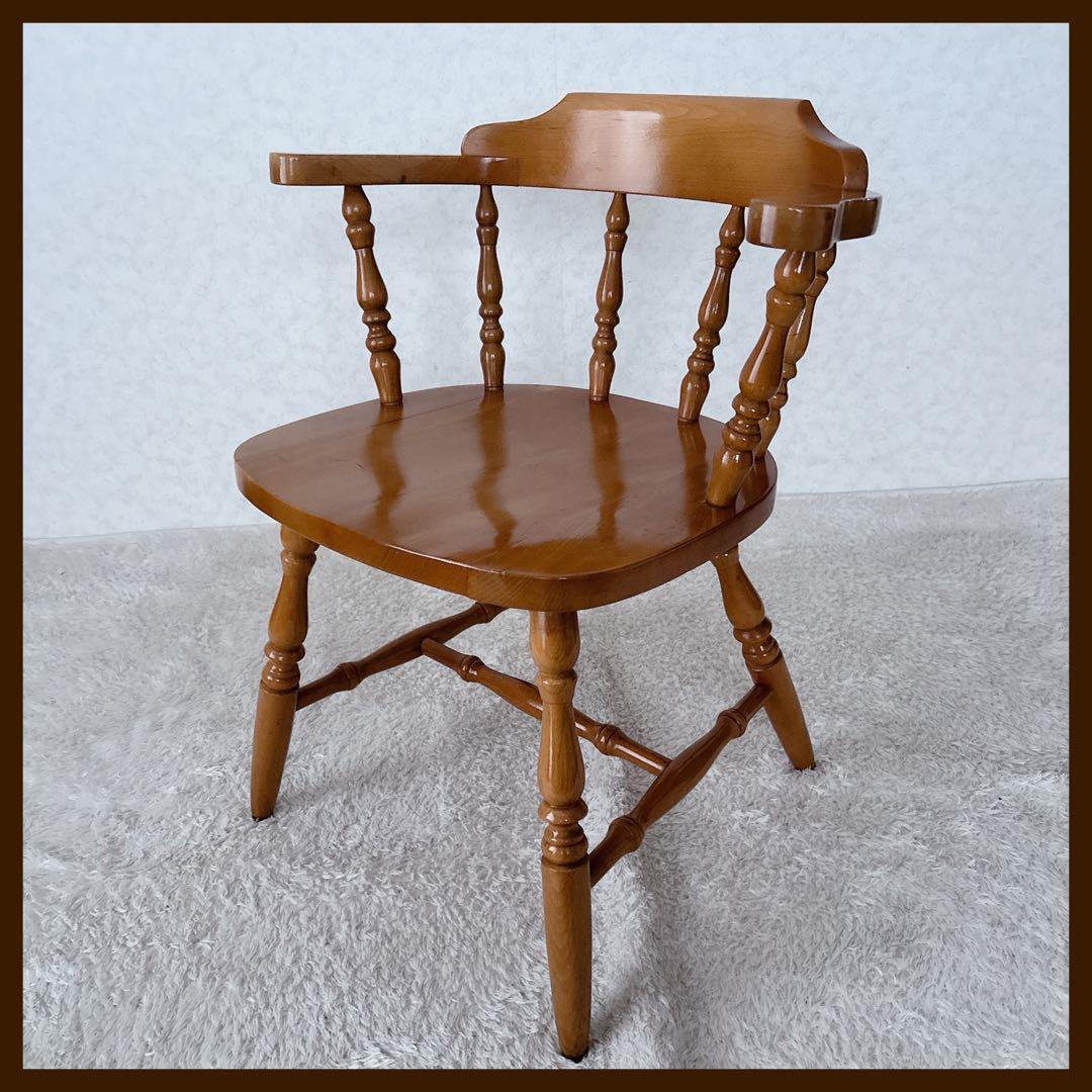 美品】天然木 キャプテンチェア ダイニングチェア 北欧