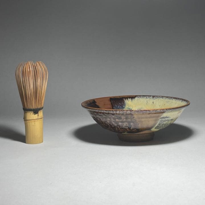 ◆高取釉茶碗【森岡嘉祥】作 高取焼 茶道具◆