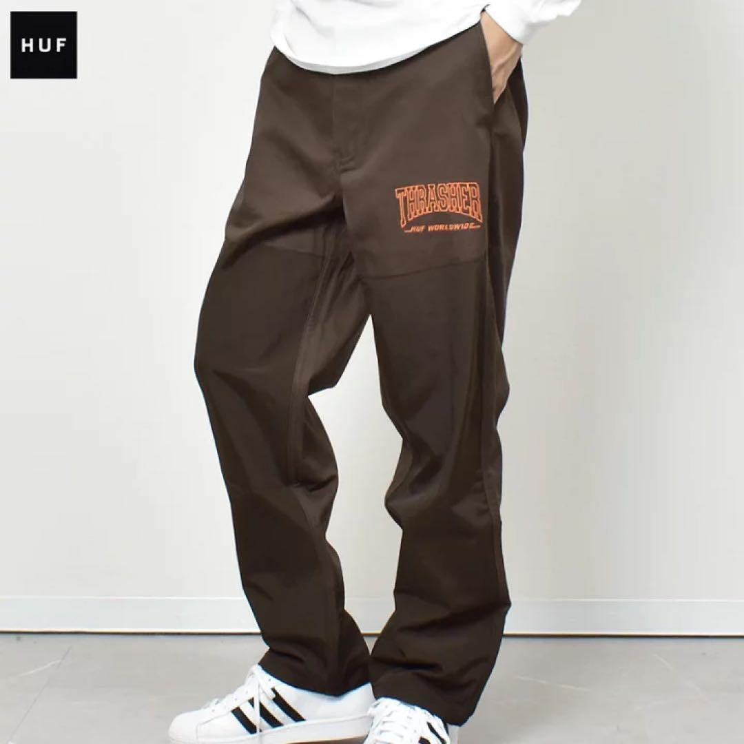 HUF THRASHER FIELD CREW PANT ブラウン