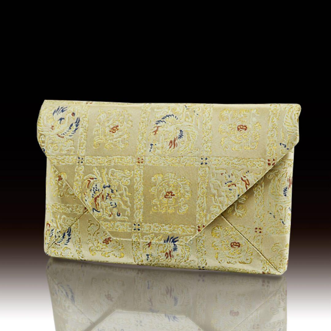 京都発　錦匠　川島織物　/　数奇屋袋　麟鳳襷文　⭐️ 【日本製】【新品】⭐️