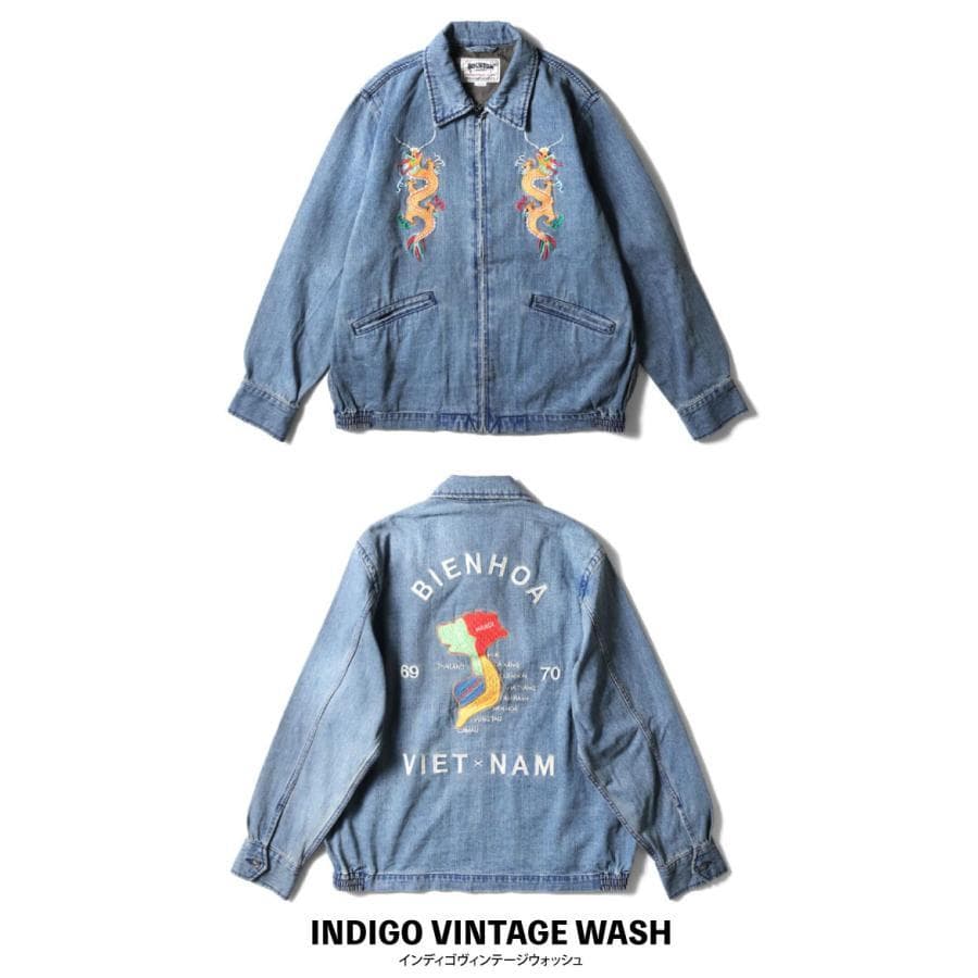 新品＊HOUSTON ヒューストン デニムジャケット ベトジャン M VW