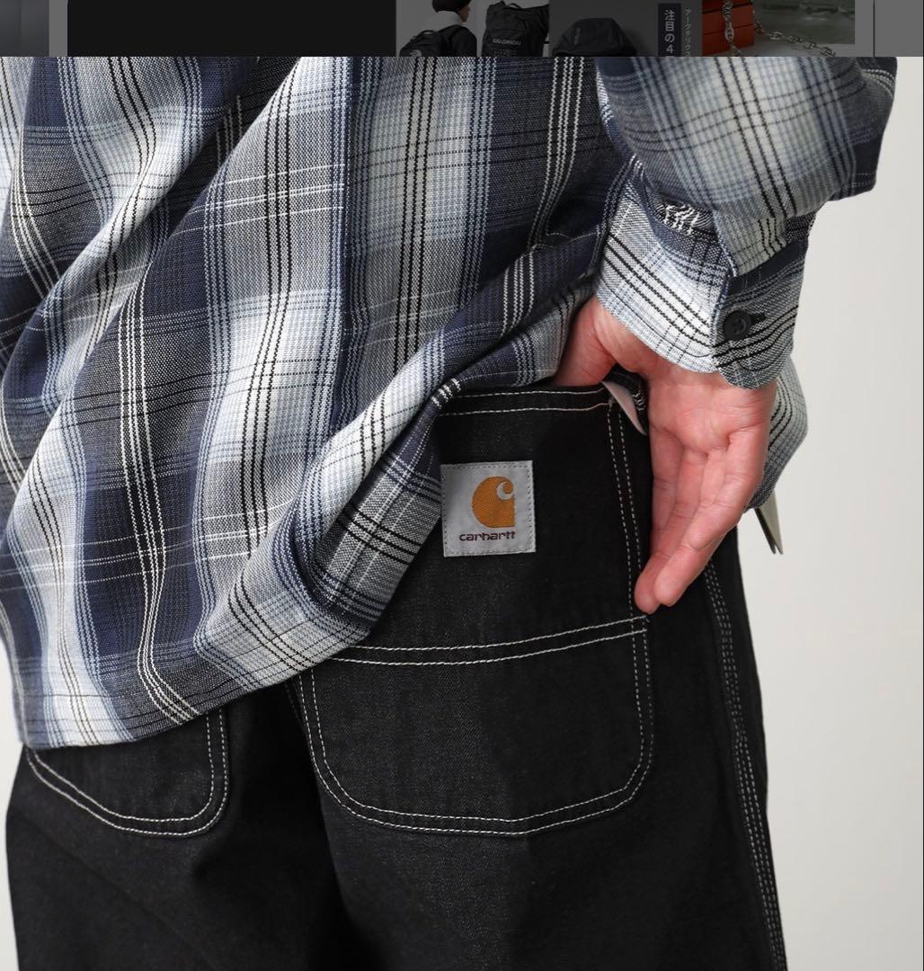 Carhartt ブラック ストレートカットパンツ 34/32 インチ