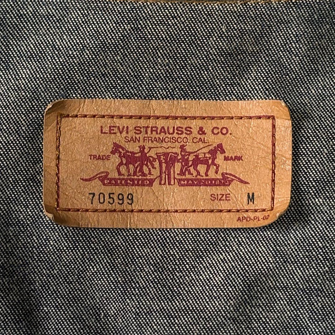 Levi's 00s フロッキー加工 デニム トラッカー ジャケット