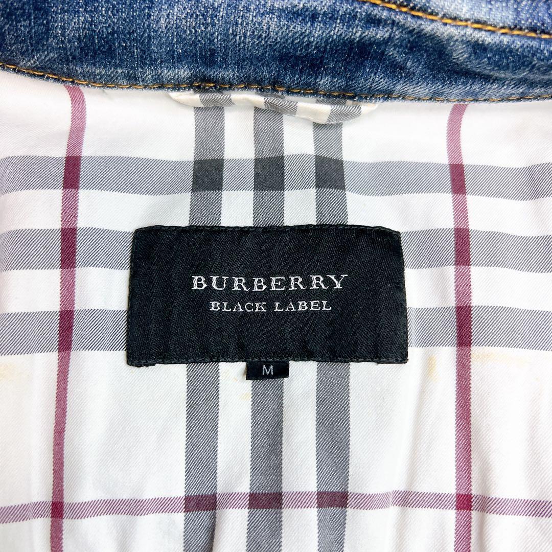 BURBERRY BLACK LABEL デニムジャケット ホースロゴ刺繍 M