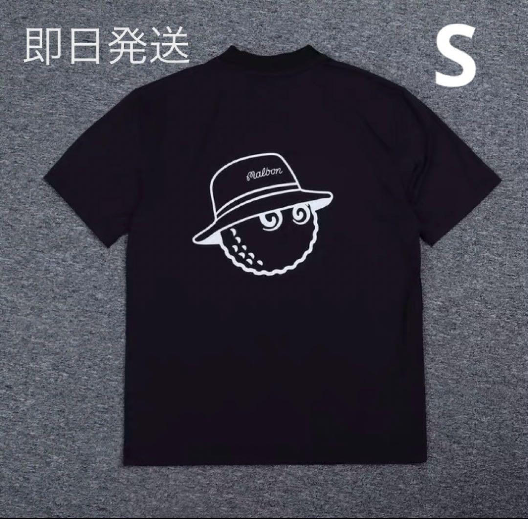 レディース　黒　 S マルボンゴルフ MALBON GOLF 　モックネック