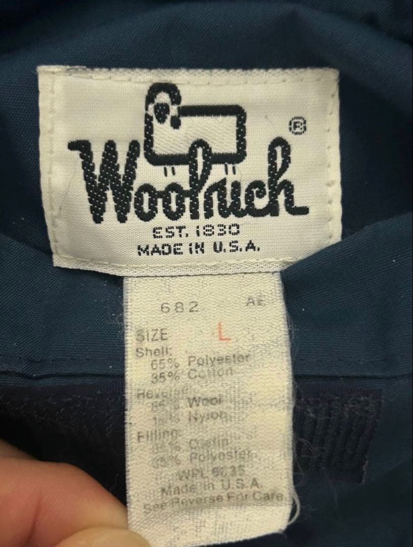 『好配色』Wool rich 70s USA製　リバーシブルダウンベスト