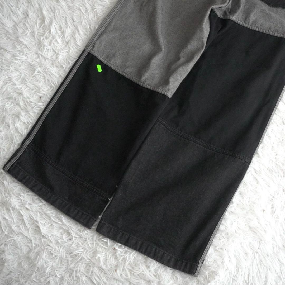 希少サイズ ✨極美品 アディダス パッチワークジーンズ デニム ワイドパンツ