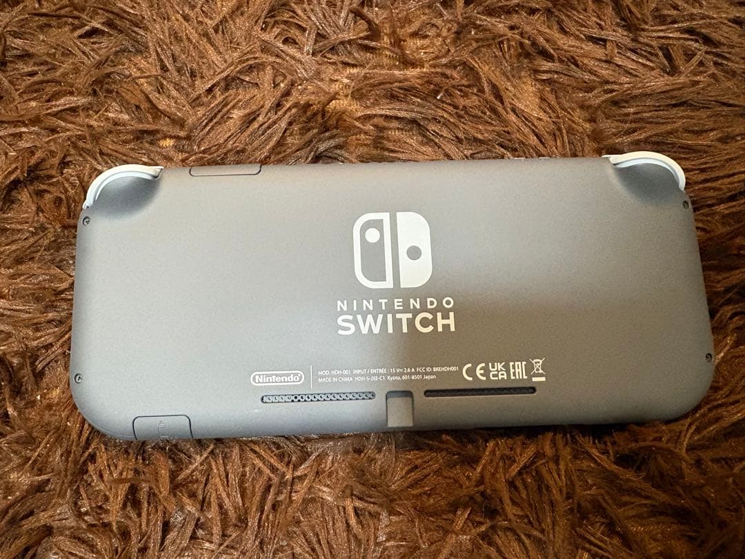Nintendo Switch Lite グレー 本体 充電器付き　カセット5個