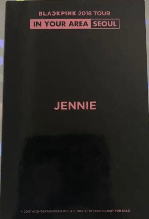 BLACKPINK 2018 TOUR SEOUL DVD トレカ　ジェニ