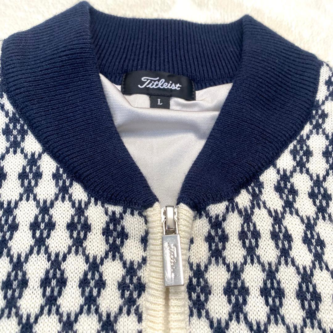 TITLEIST ✨良品✨ ニット ブルゾン ドライバーズニット アウター 刺繍