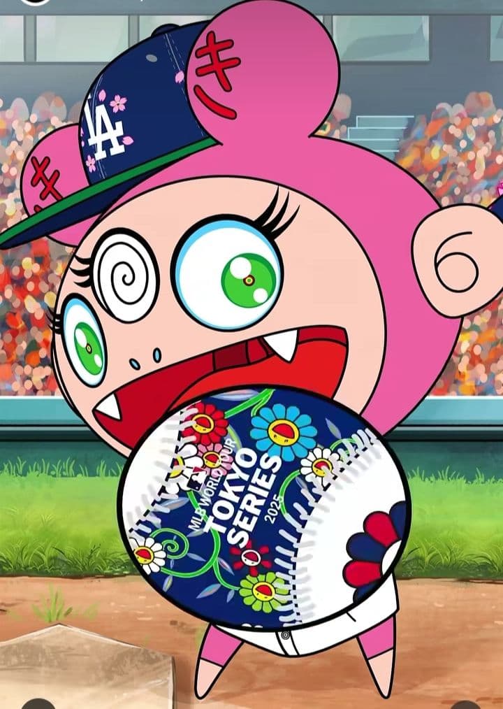 村上隆 MLB コラボ 東京シリーズ カブス レプリカボール 正規品 ②