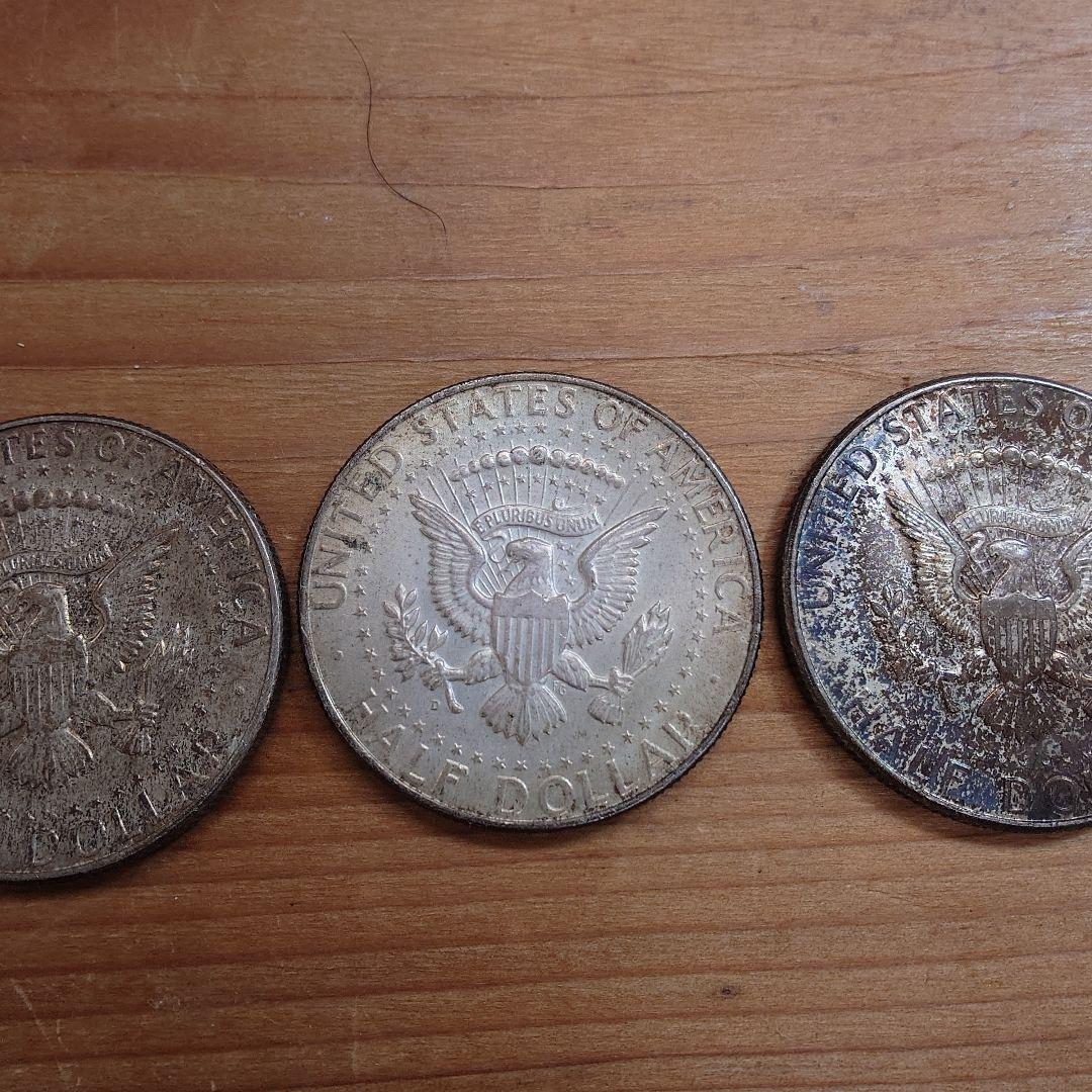 ケネディハーフダラー 1964 Kennedy Half Dollar 3枚