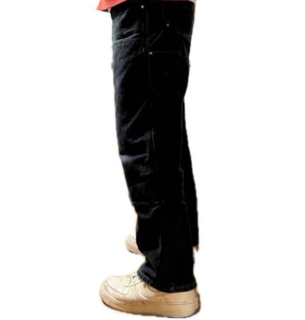 USA製　Carhartt ダブルニーパンツ　ブラック