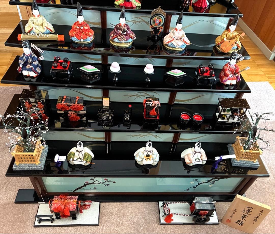 【美品‼️】蓬莱雛　真多呂　雛人形セット 漆塗り　受け渡し限定