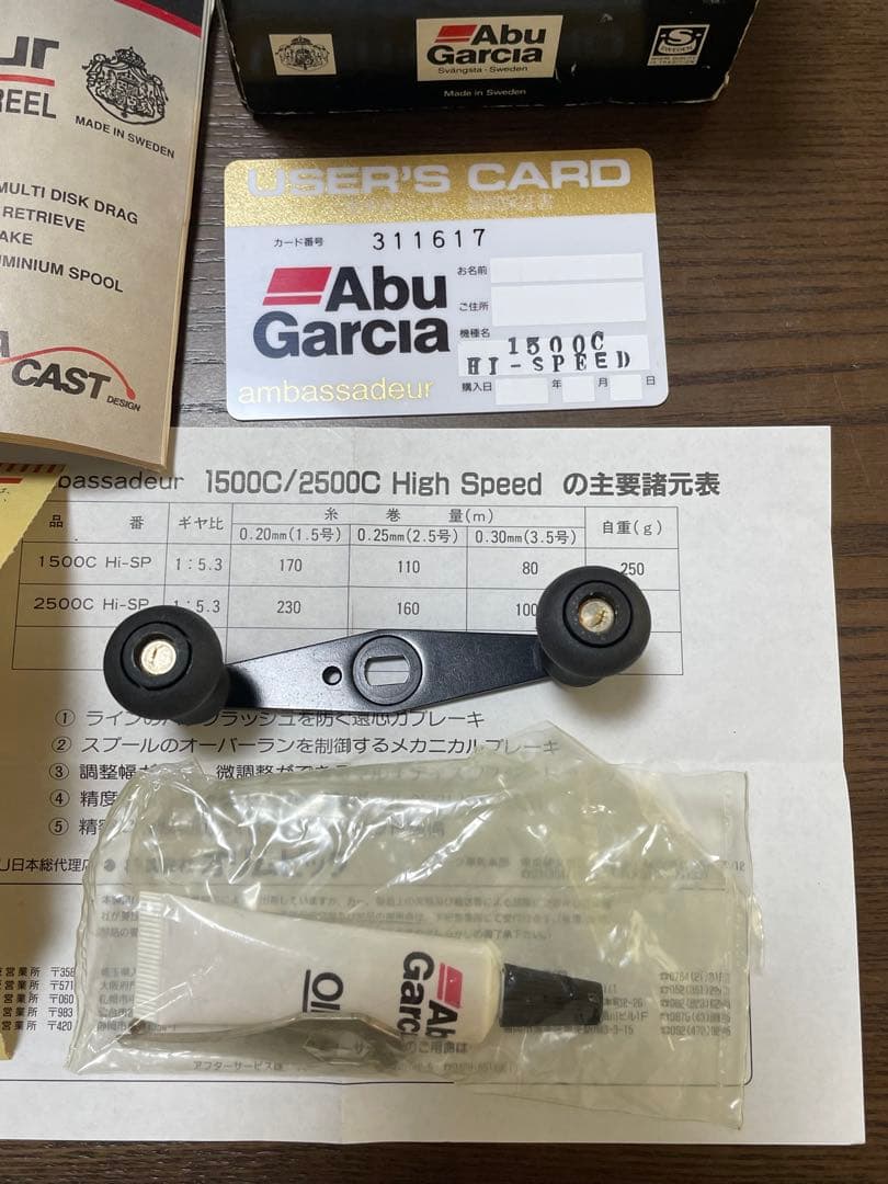 ABU アブ　1500C バーガンディ　ヴィンテージリール