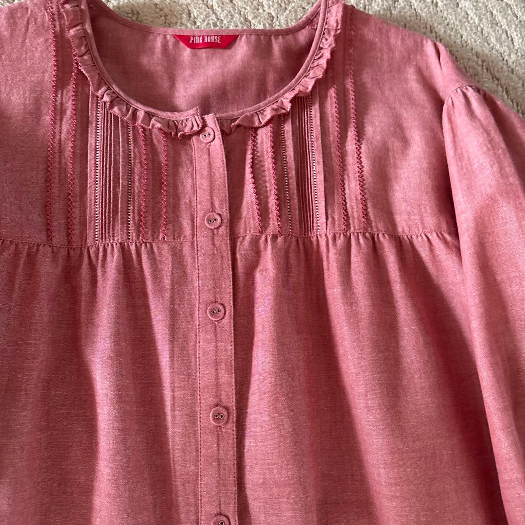 ピンクハウスワンピース ダンガリーPH刺繍入り