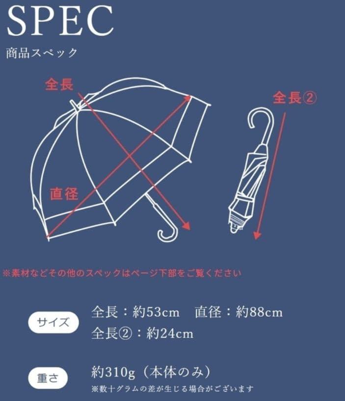 ロサブラン　三段折りたたみ日傘50cmコンビ