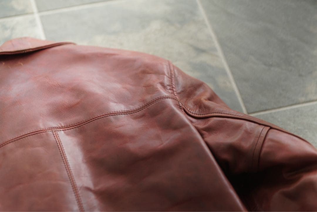 AERO LEATHER ホースハイド カーコート 38 メンズ アルパカ