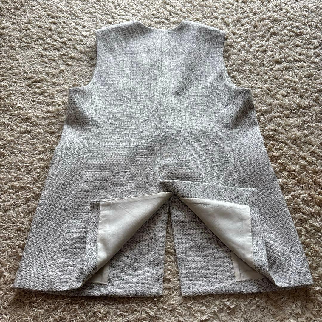 【極美品】 UNITED ARROWS ミックスツイードVネックミドルベストジレ