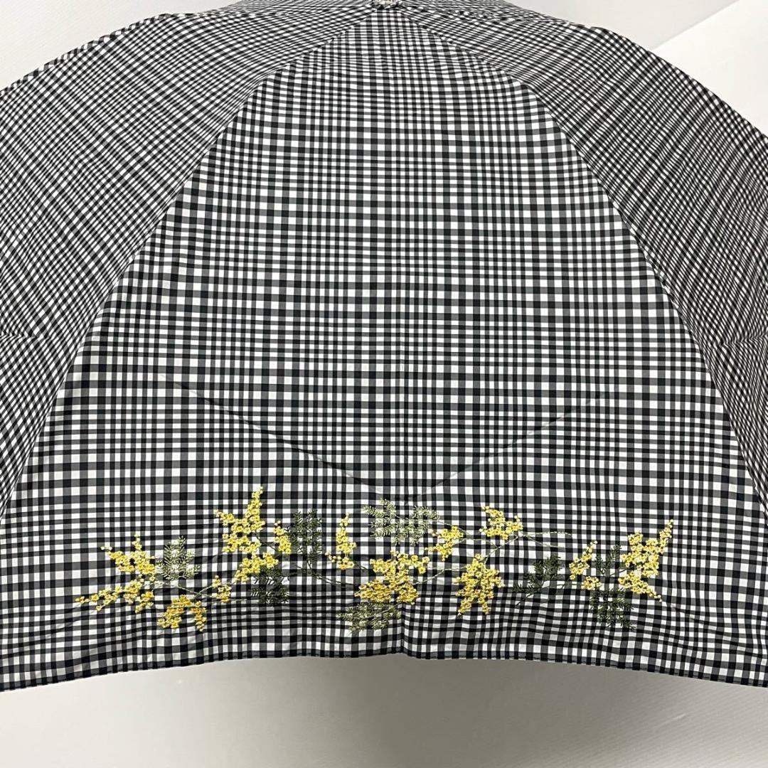 m*a様 新品52998 ジルスチュアート＊ギンガムチェック晴雨兼用折りたたみ日