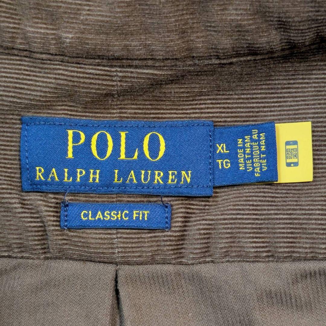 POLO ポロラルフローレン コーデュロイ シャツ ポニー 刺繍 大きめ XL