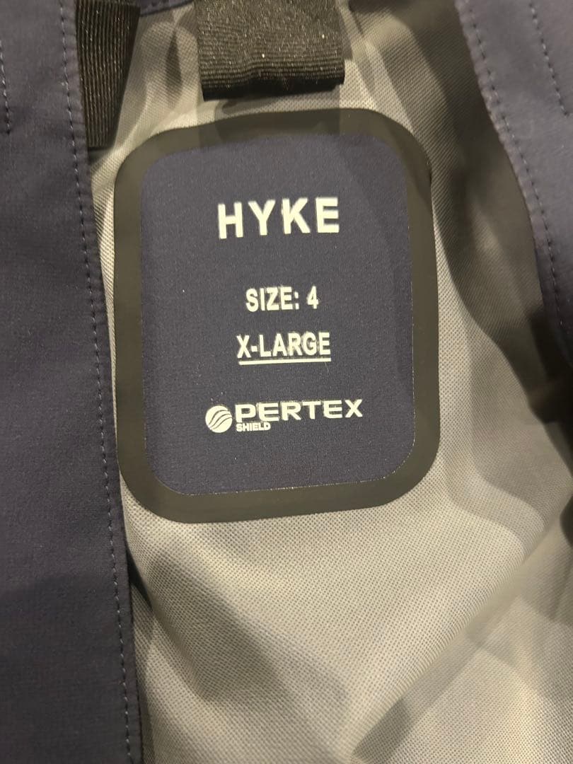 オンhyke pertex military coat navy
