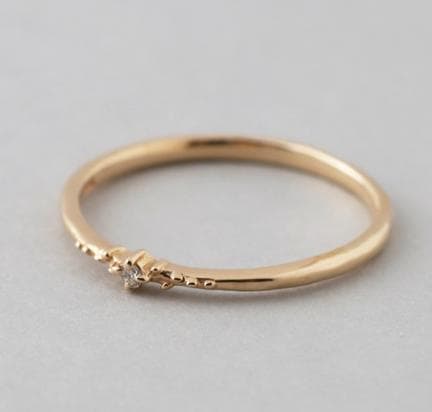 【キラキラ星】美品 SIENA ROSE ゴールドリング 9号 箱あり
