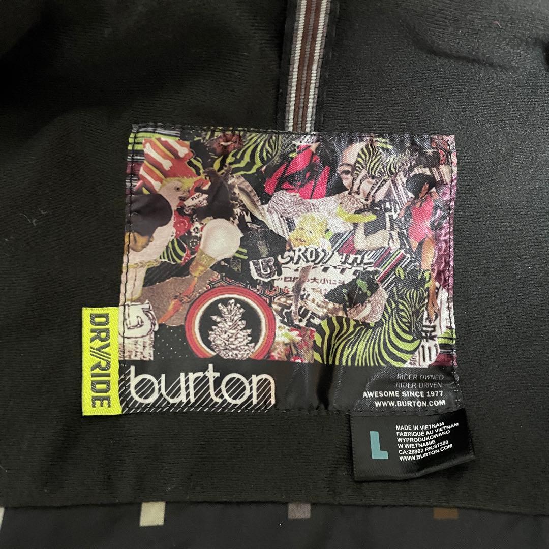 Burtonバートンスキーウェアスノーボードジャケットパーカーフード付黒ブラック