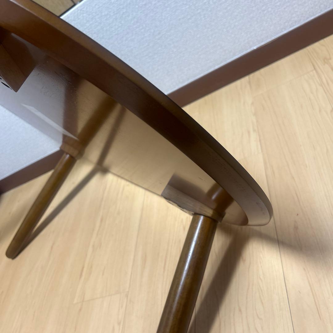 カリモク60+ ローテーブル 楕円 台 品番T36330 RW ウォールナット
