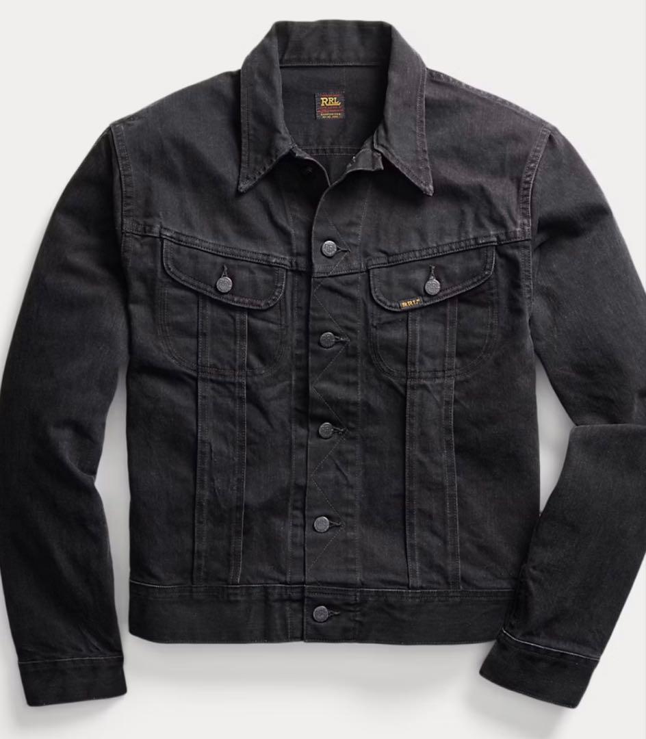 RRL ダブルアールエル デニムトラッカーブラック サイズM