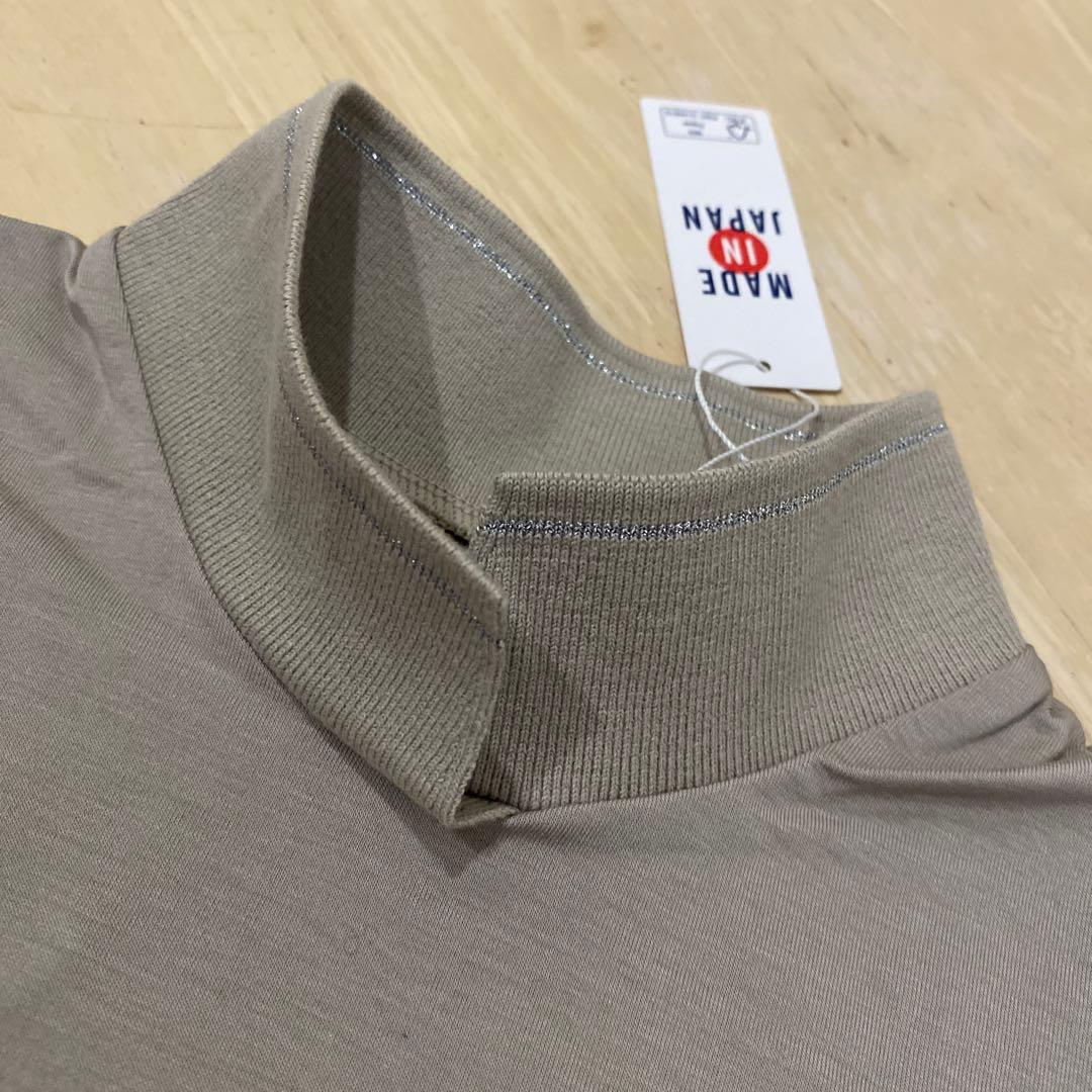 パーリーゲイツ☆新品 ベア天シルケットグレース加工 半袖ハイネックカットソー