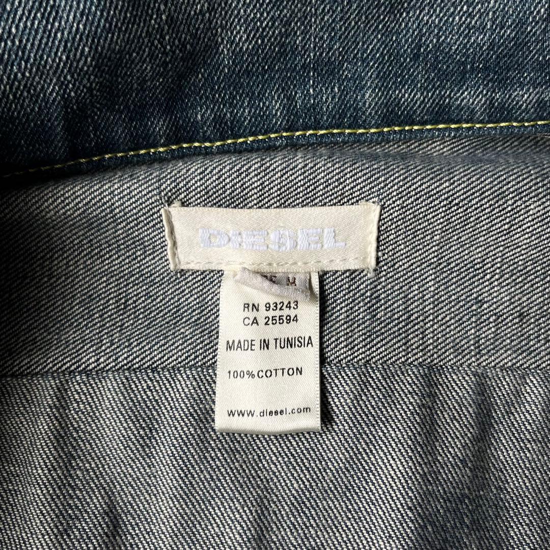 DIESEL ディーゼル デニムジャケット Gジャン ダメージ加工 短丈 M