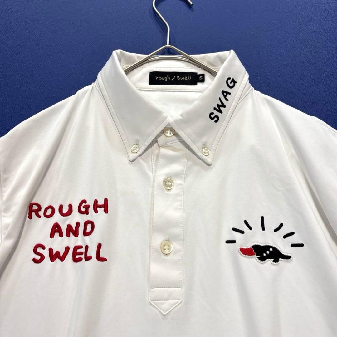 rough&swell ゴルフ 半袖ポロシャツ ホワイト S カモノハシ