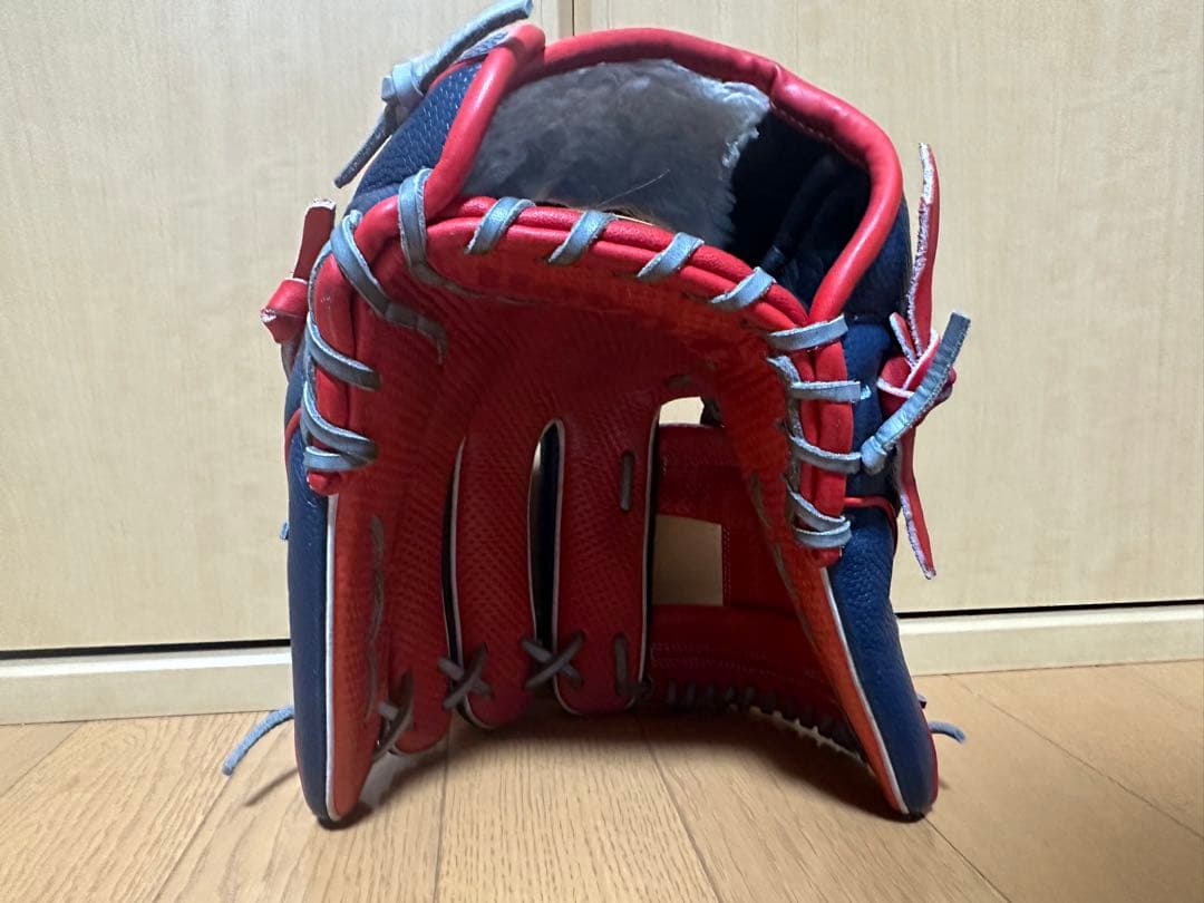 Wilson ウィルソン 軟式 87型 型付け済み ネイビー/レッド