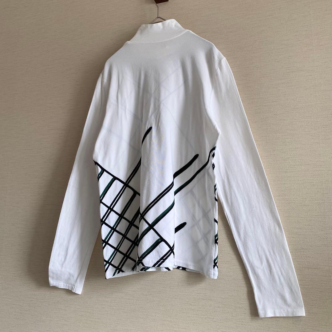LANVIN SPORT 長袖ハイネックシャツ　ラインストーン　ロゴ　ゴルフ