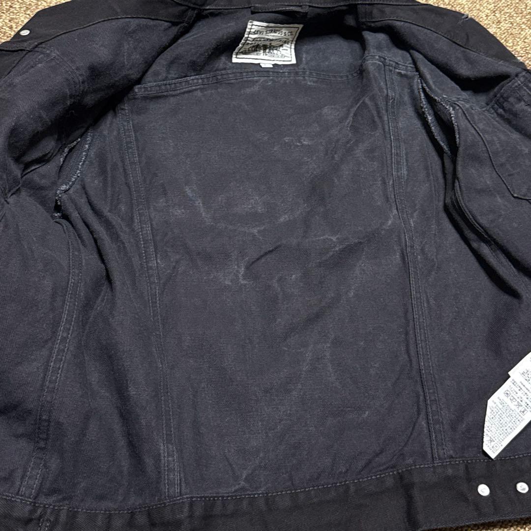 ジャケット・アウター Levi's black denim tracker jacket y2k
