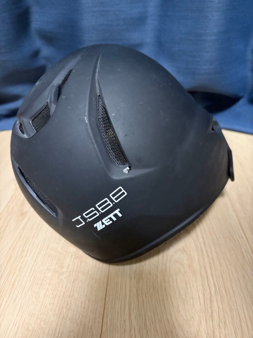 ゼット 軟式打者用片耳ヘルメット 左打者用　サイズO フェイスガードつき　艶消し