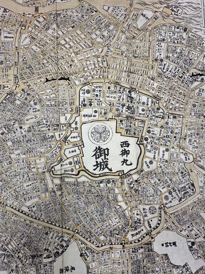 分間江戸大絵図 天保四年 木版印刷 古地図