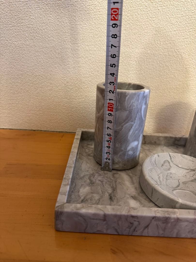 大理石 トレイ ホルダー セット